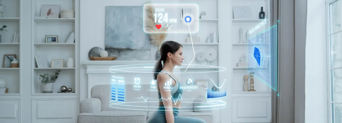 Fitness Woman doing Yoga at Home